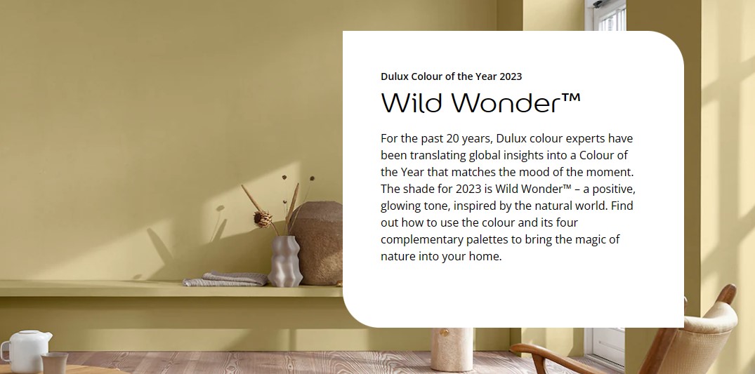 Colours of 2023 - Dulux Wild wonder